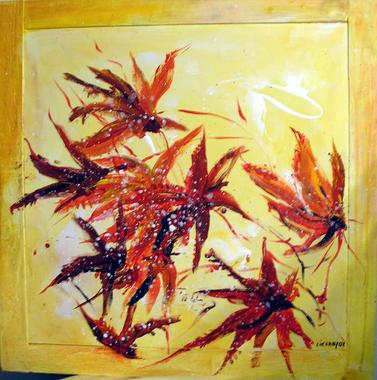 Herbstgestöber der Blätter