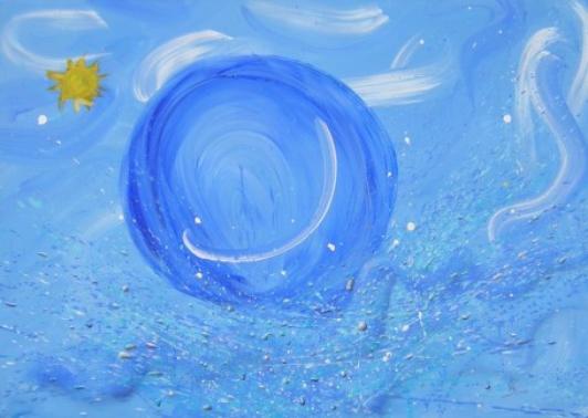 Tauche meine Welt in Himmelblau