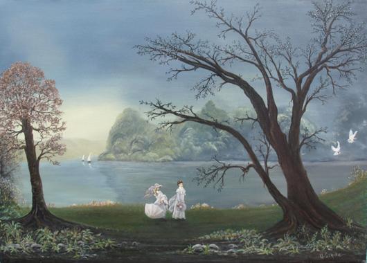 Spaziergang am Halterner See um 1930