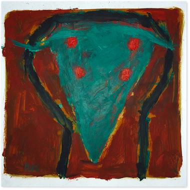 Neoexpressive Figuration, Öl auf Karton