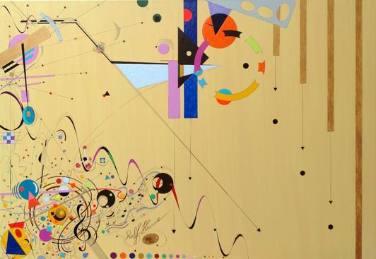 Suprematism Pausenbrot 2 spielerisch Farbenfroh