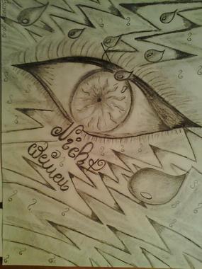 "Depression" paper Bleistift /Kohle