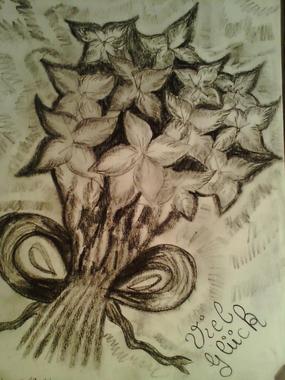 "Glückwunsch" paper Bleistift /Kohle