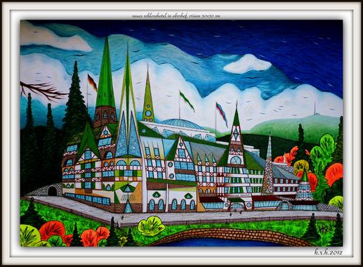 neues schlosshotel in oberhof/thür. vision 2012 ! gr. 50x70 cm