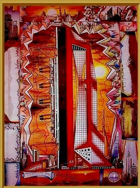 titanic tower, gr.50x70 cm