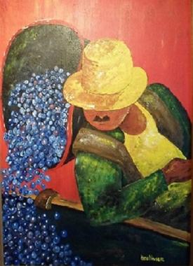 Franse druivenplukker